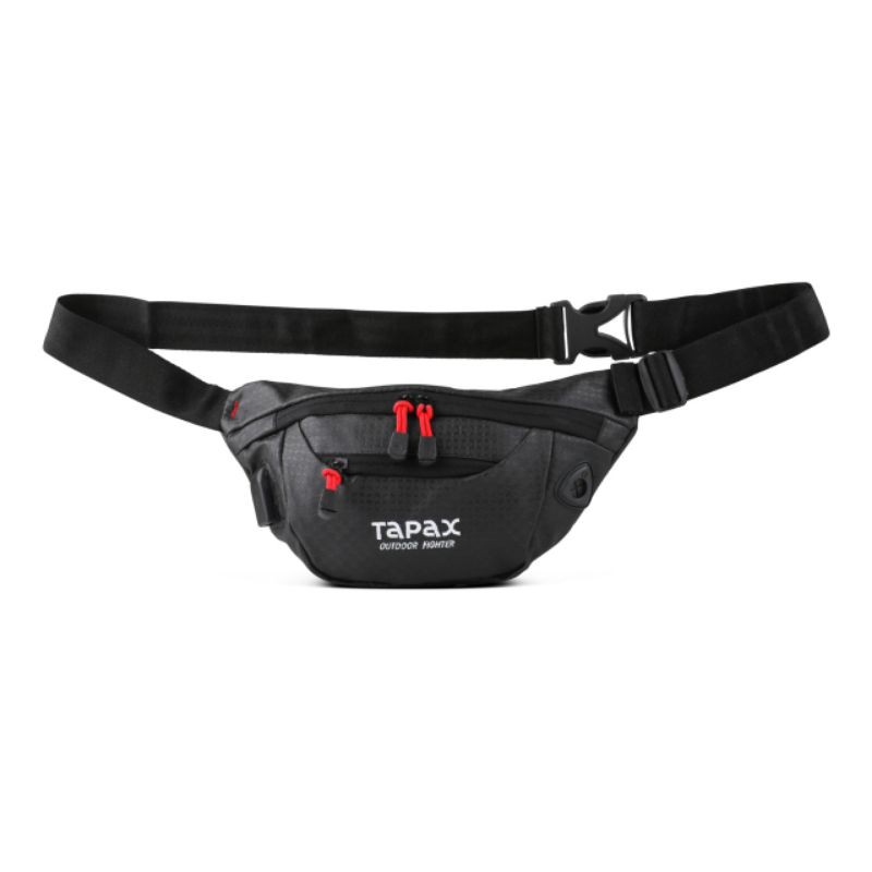 Waistbag USB Waterproof premium pria predator black