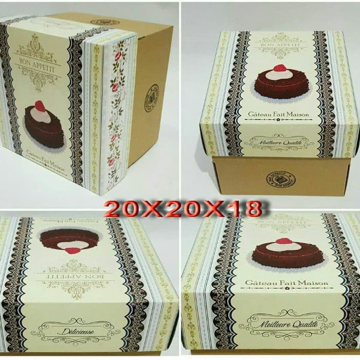 

Termurah DUS KUE CANTIK 20X20X18 SATUAN / CAKE BOX TINGGI / KSI202018 Promo