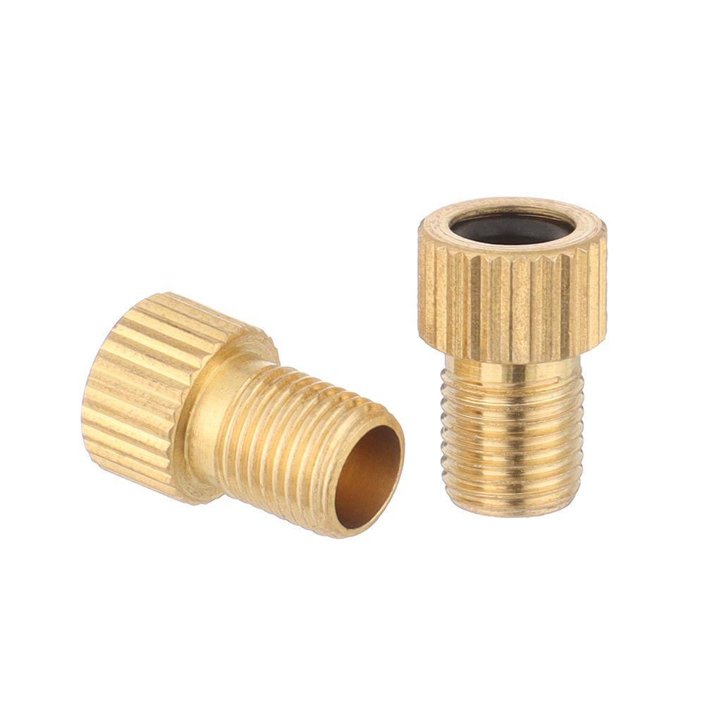 R-FLOWER 5 Pcs Konverter Klep Sepeda 5 Pcs Adaptor Aksesoris Sepeda Kuningan