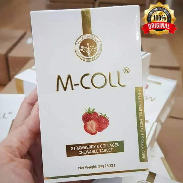 Suplemen Mcoll 100% asli..M Coll 60 tablet..barcode utuh