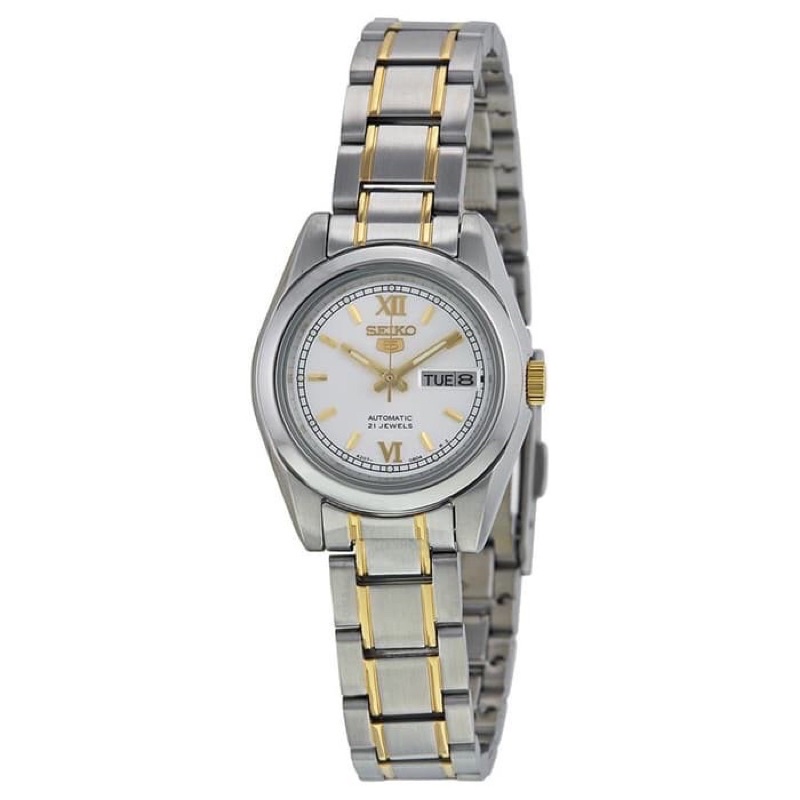 Seiko 5 SYMK29K1 Automatic Jam Tangan Wanita Original SYMK29 Cewek Strap Rantai Stainless