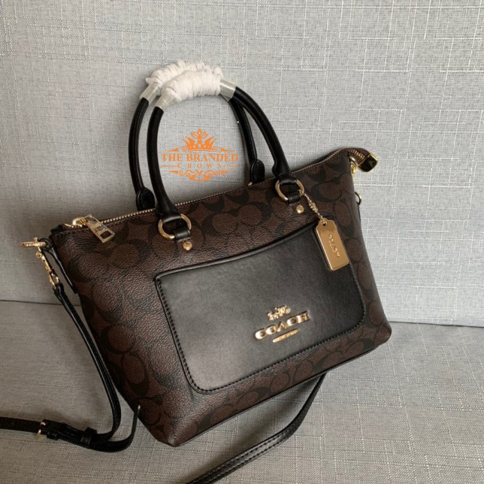 Tas Coach 38089 Mini Emma Signature Brown Black