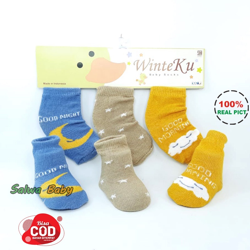 3 Pasang Kaos Kaki Bayi 3 In 1 Usia 3-12 Bulan Kualitas Premium Anababy