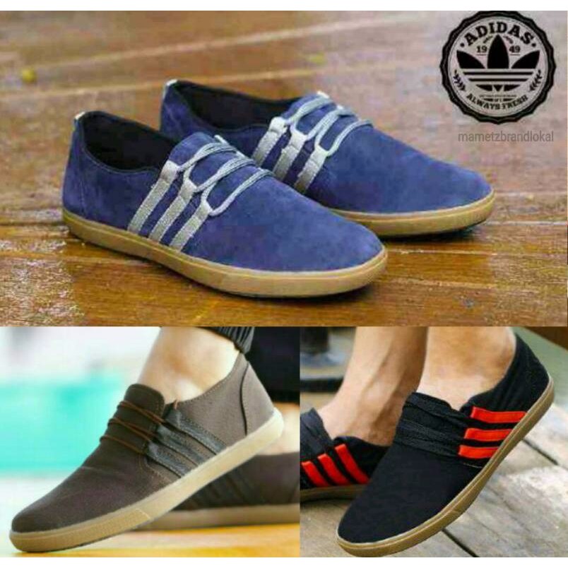 sepatu adidas slip on slop casual formal pria boot pantofel promo PALING LARIS