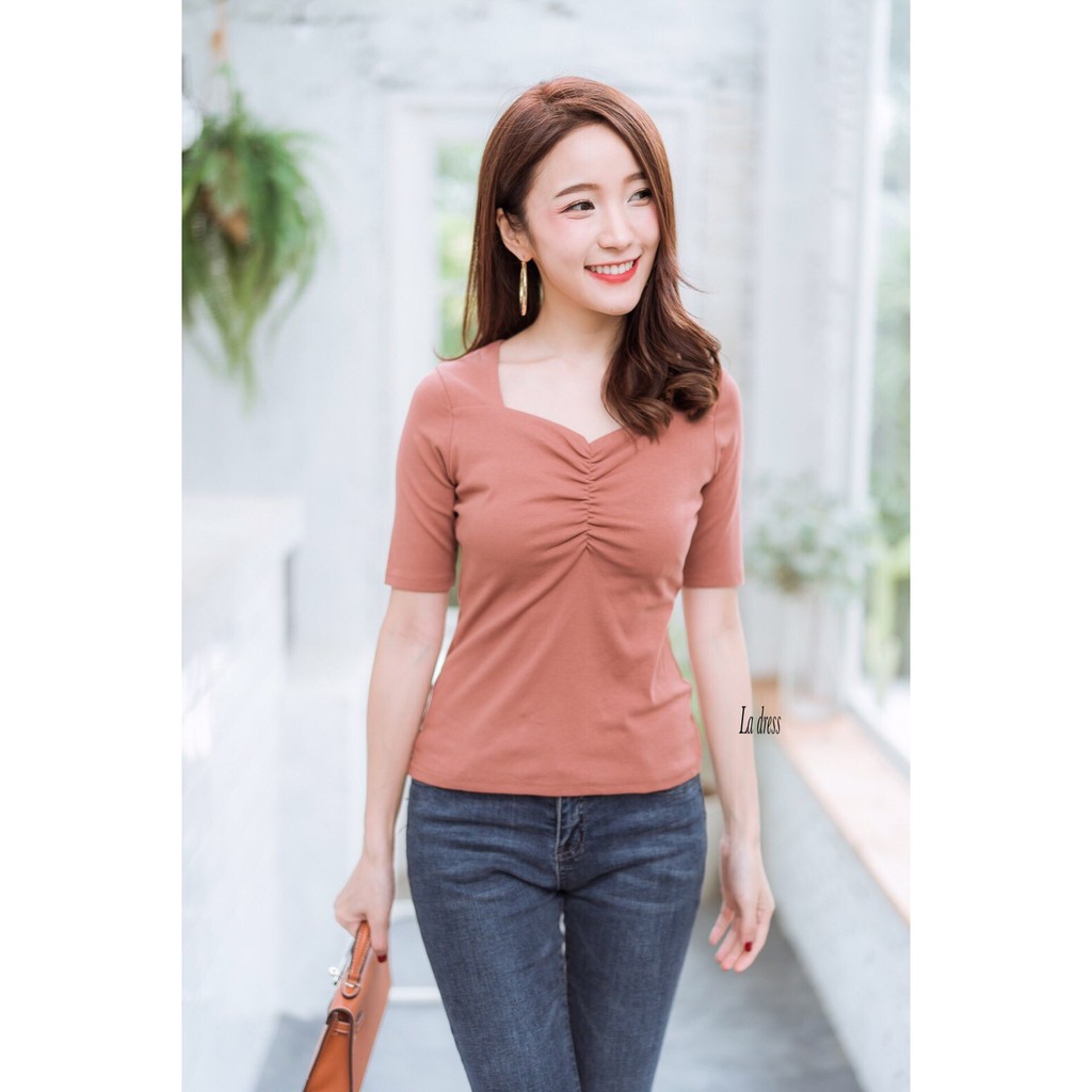 La Dress Kaos  Variasi Jahit Depan ORIGINAL IMPORT  