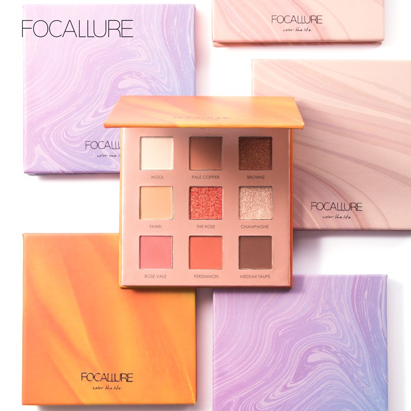 FA62 FOCALLURE Shimmer Eyeshadow Palette - 9 Colours