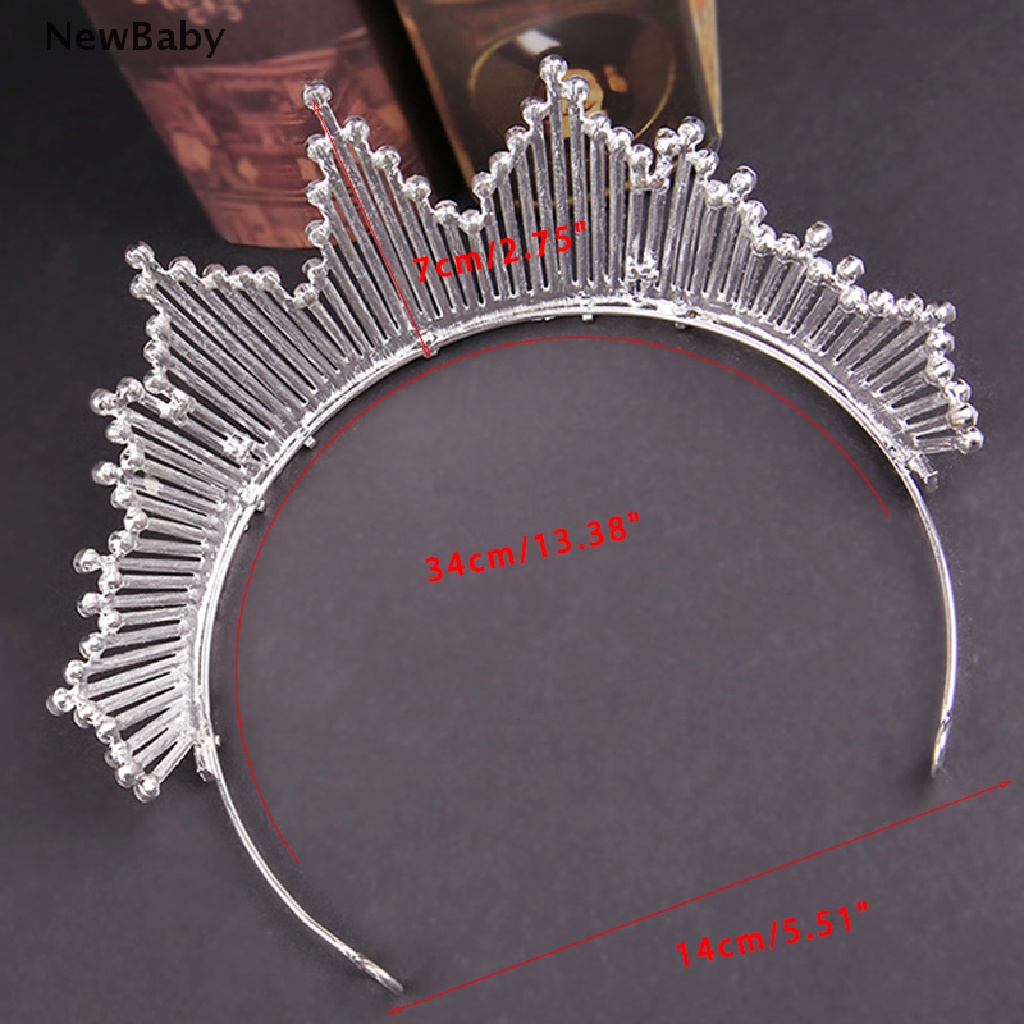 NewBaby Bridal Wedding Crystal Flower Tiara Crown Pearl Rhinestone Hair Headband Queen ID