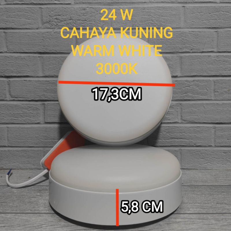 ATN PANEL LED 24W 24 WATT OB BULAT OUTBOW OUT BOW TEMPEL PLAFON SNI