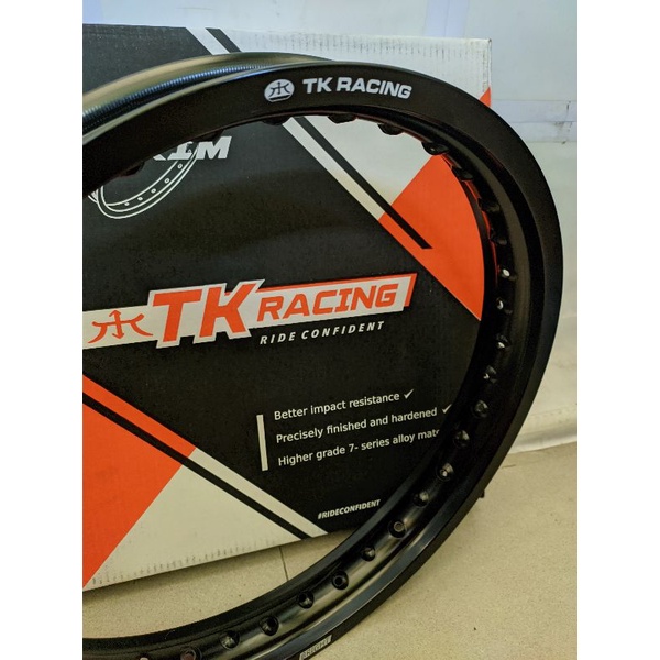 Velg Pelek TK RACING original Bright black Kilap Ring 17X160.185.215