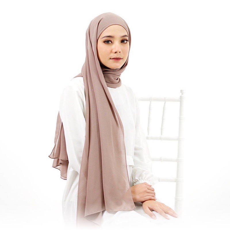 Pashmina Inner Ceruty BabyDoll Hijab Pashmina Inner 2in1Ceruty Kerudung Pashmina Termurah Nayla Hija'b