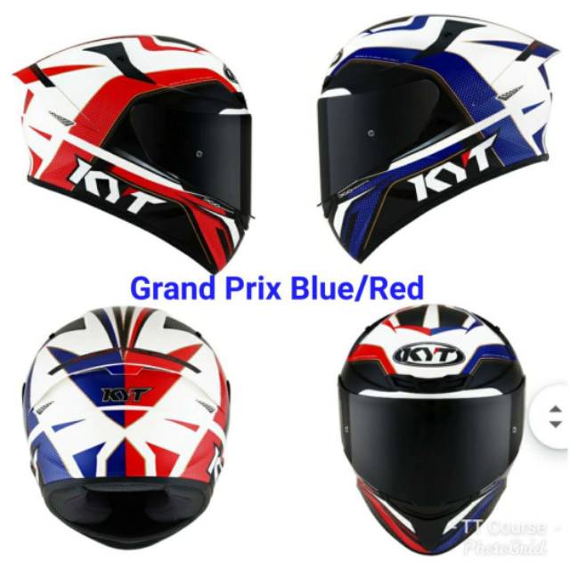 KYT TT COURSE GRAND PRIX BLUE RED