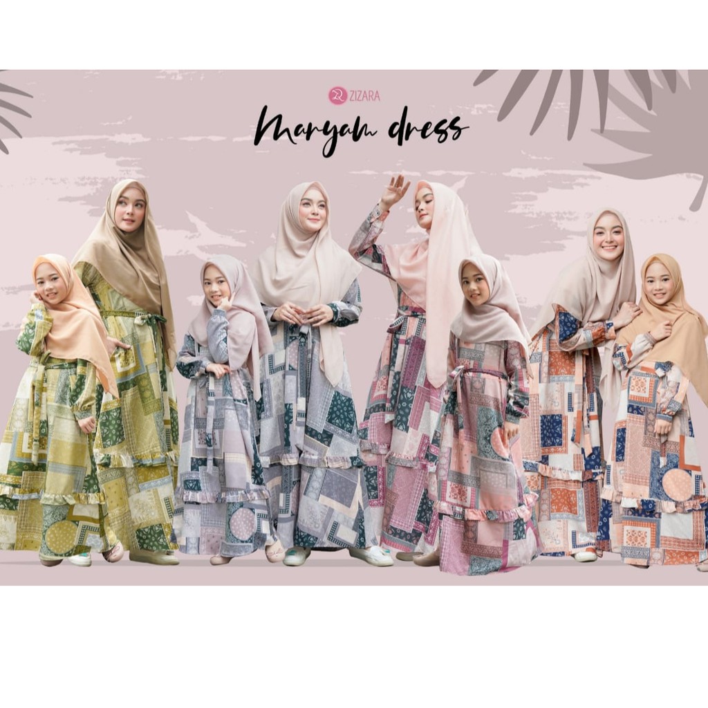 MARYAM DRESS || Gamis Couple Mom & Kids Original by ZIZARA