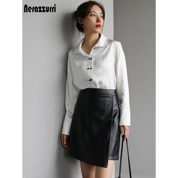 Rok mini wanita /mini skirt leather double layer mode by Rise's