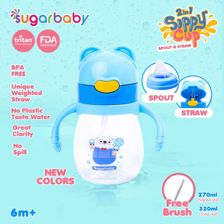 SUGAR BABY TRITAN SIPPY CUP 2in1 6M+ / 270ML