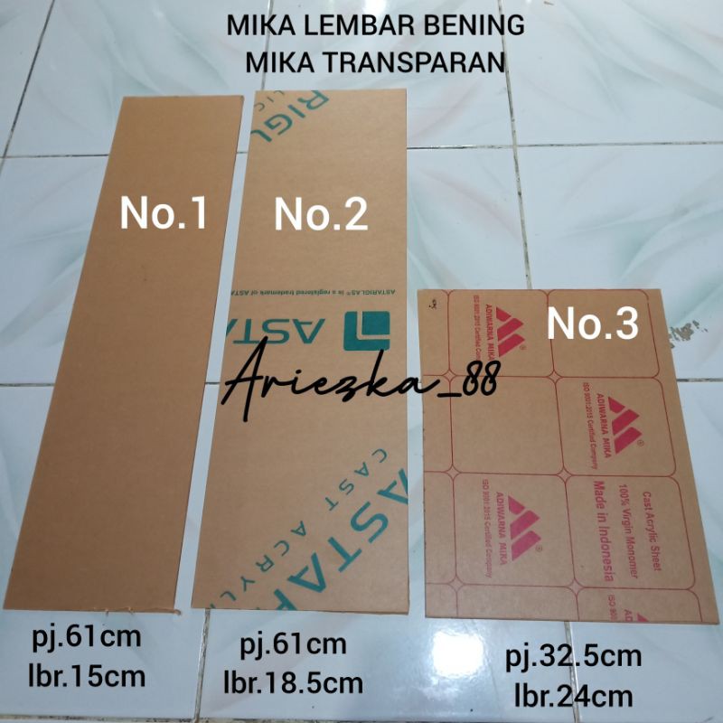 MIKA SPEKBOR MIKA KOLONG SLEBOR TRANSPARAN LEMBARAN