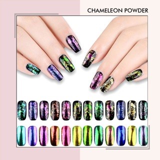 Chameleon powder glitter nail art bunglon galaxy nails powder