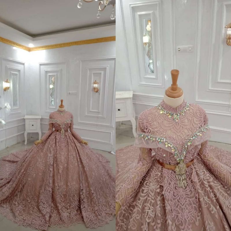 GAUN PENGANTIN BARBIE GOTIK MEWAH BEREKOR//BAJU WEDDING MODERN