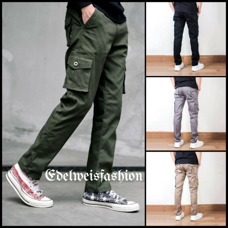 [TERLARIS] CELANA CARGO PANJANG PRIA UKURAN 27-38 PREMIUM QUALITY SLIMFIT COWO SKINNY POLOS COWOK