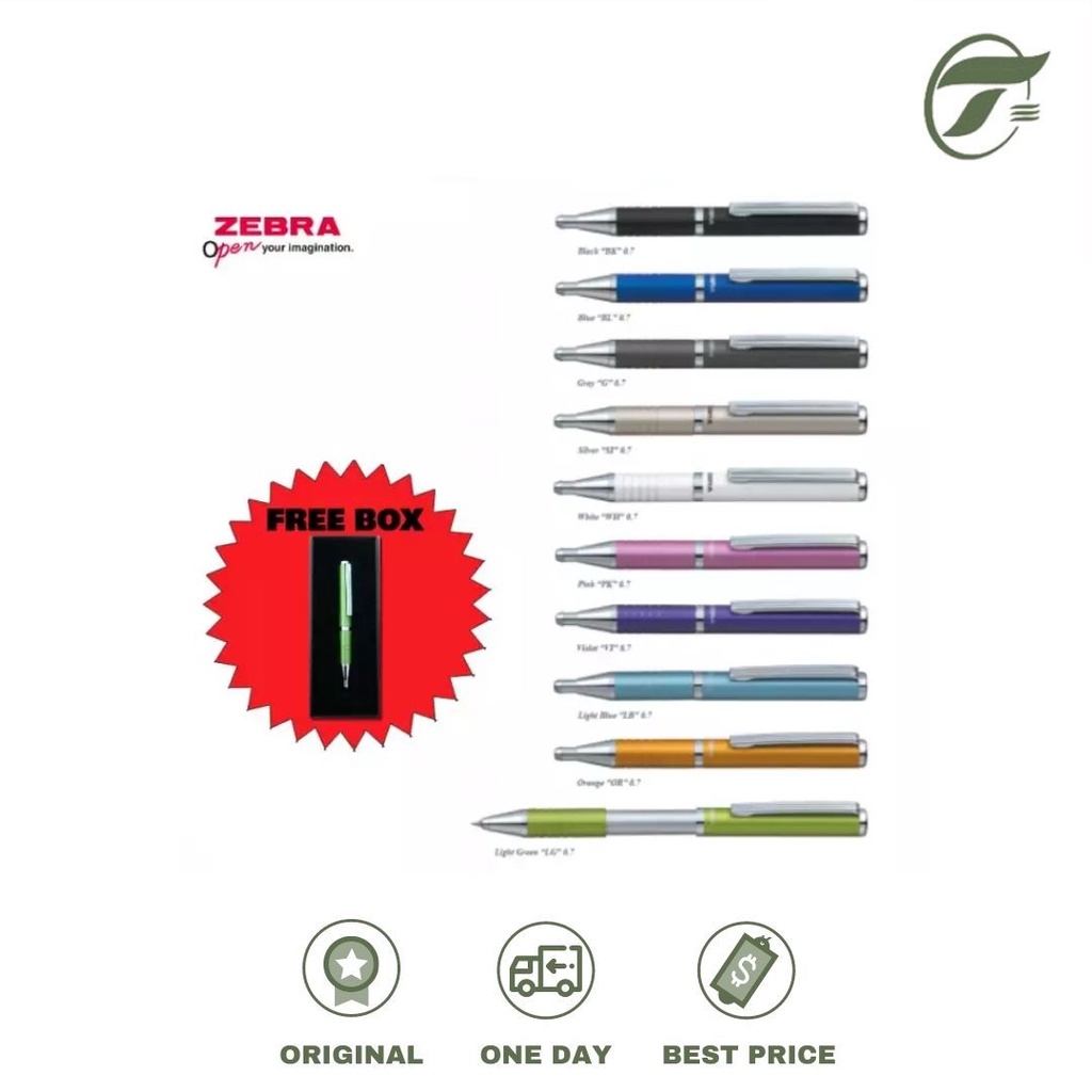 

BALLPEN BP 115 IN GIFT BOX ZEBRA LIGHT GREEN/BLUE