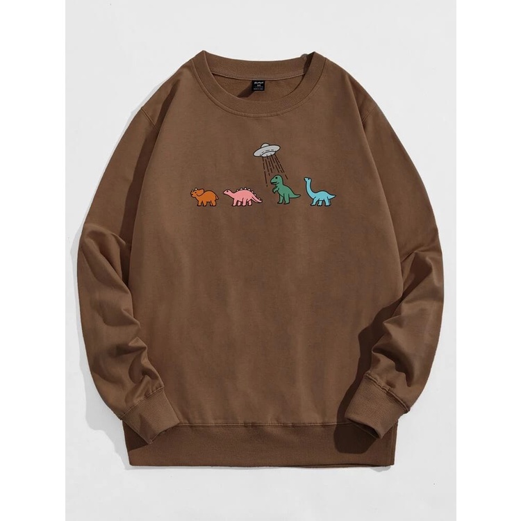 DINO FAMILY Basic Sweater II DINO FAMILY Sweater Crewneck Sz M - XL ( Pria &amp; Wanita )