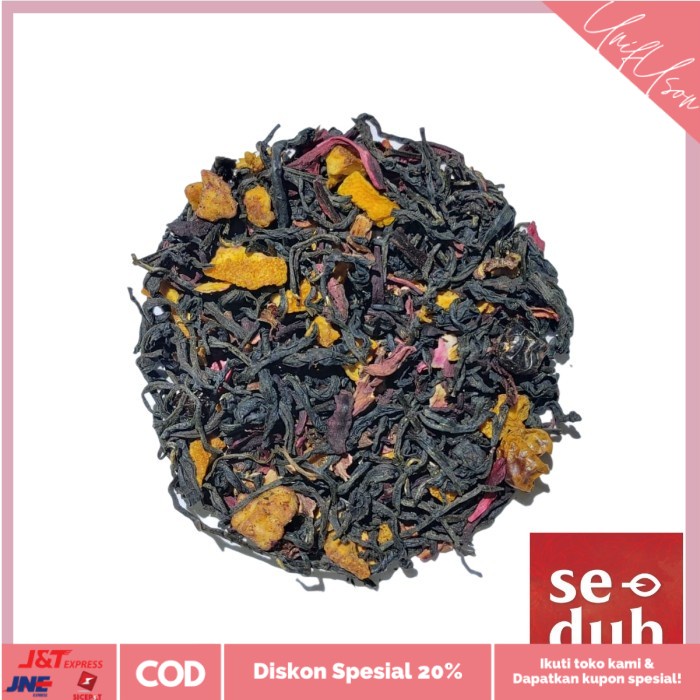 

⭐COD⭐ CRIMSON BERRY Tea blend - Cranberry Apple Hibiscus Black Tea 500 gram