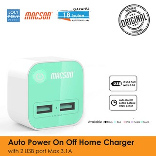 Jual Lolypoly Home Charger 191 Auto Power Off Dual USB Port Output 3.1