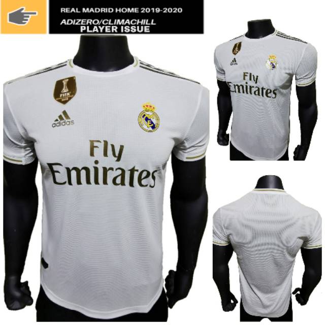JERSEY BOLA REAL MADRID HOME CLIMACHILL PLAYER ISSUE 2019-2020 GRADE ORI