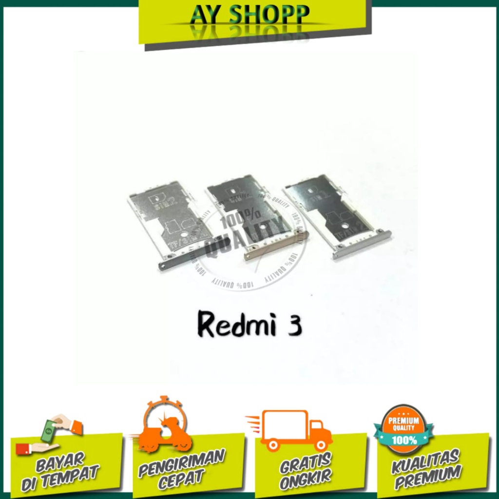 REDMI 3S ORIGINAL 100% - Simtray Sim Lock Slot Sim Card Tempat Kartu Xiaomi Redmi 3 - 3s - 3pro -3x