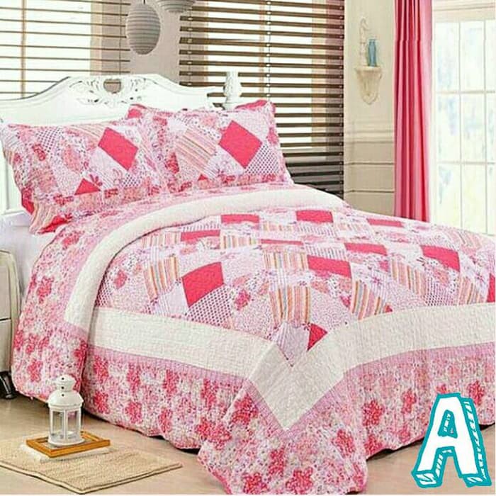 Quilting Bed Cover Set / Bed Cover Shabby Cantik