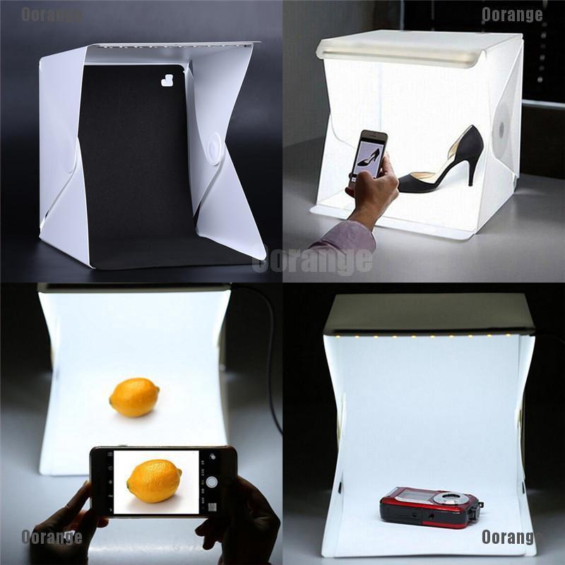 Studio Foto Mini USB dengan LED Lembut Background Hitam ...