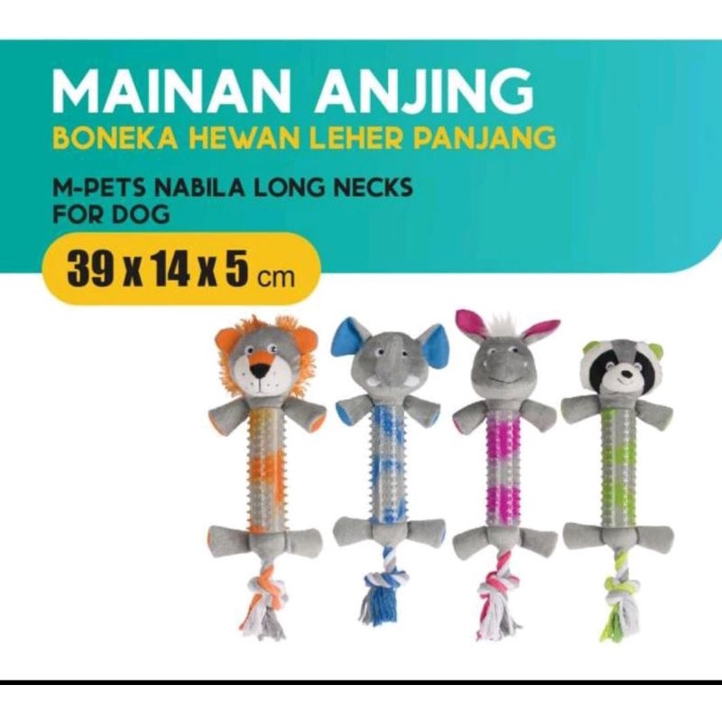 Mainan Gigitan Anjing M-Pets Nabila Long Necks Boneka Bunyi