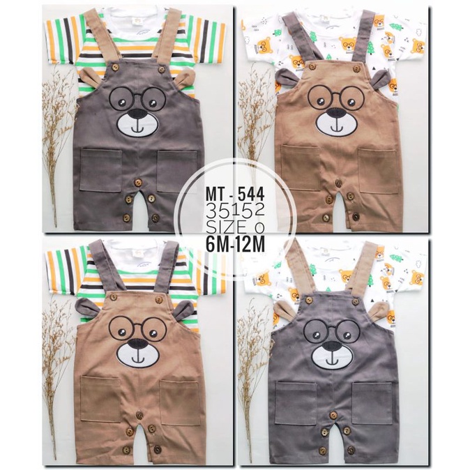 SETELAN OVERALL ANAK Bayi laki laki 6-18 bulan /BEAR
