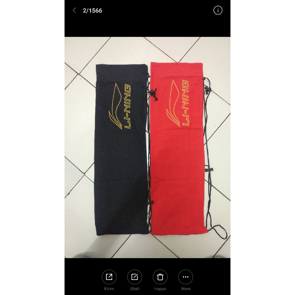 tas kain raket badminton lining original