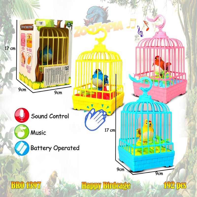 Mainan Burung Sangkar Hewan Binatang Suara Musik Mainan Anak Edukatif Animal Safari ZOOTOPIA BRO1397