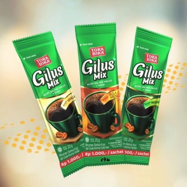 

ds011css Torabika Gilus Mix Kopi Giling Halus + Gula Sachet 23 Gram Ds20X11