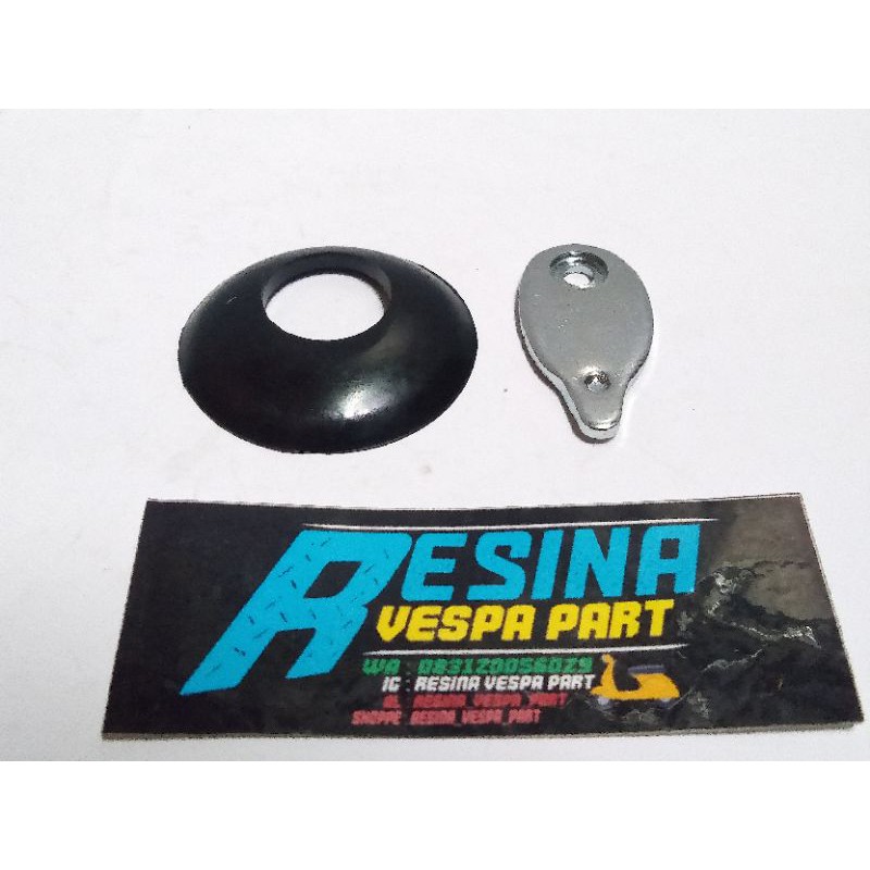 tutup kunci stang daun vespa set karet super sprint pts smallframe