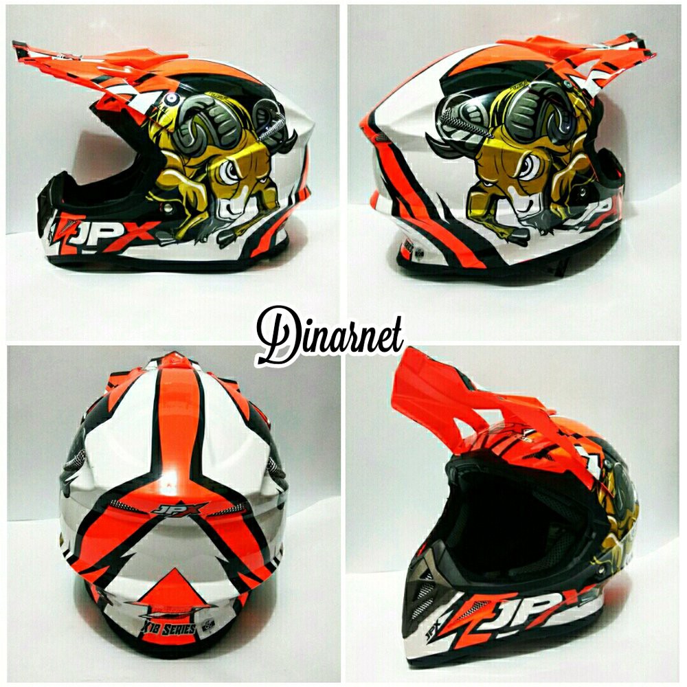 Jual Helm Cross Jpx X18 Full Face Standar SNI Trail Trabas Supermoto Klx terlaris