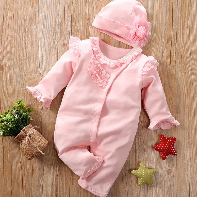 [COD] Baju bayi perempuan 0-2 tahun PINK &amp; PUTIH FREE KUPLUK / jumper bayi perempuan baju baby import