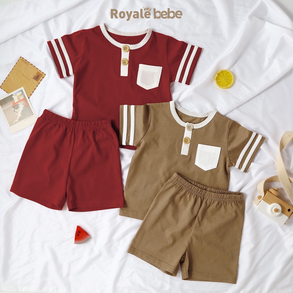 ROYALE BEBE JACKSON SET SETELAN ANAK BAJU PENDEK CELANA PENDEK SETELAN ANAK 1 - 3 TAHUN