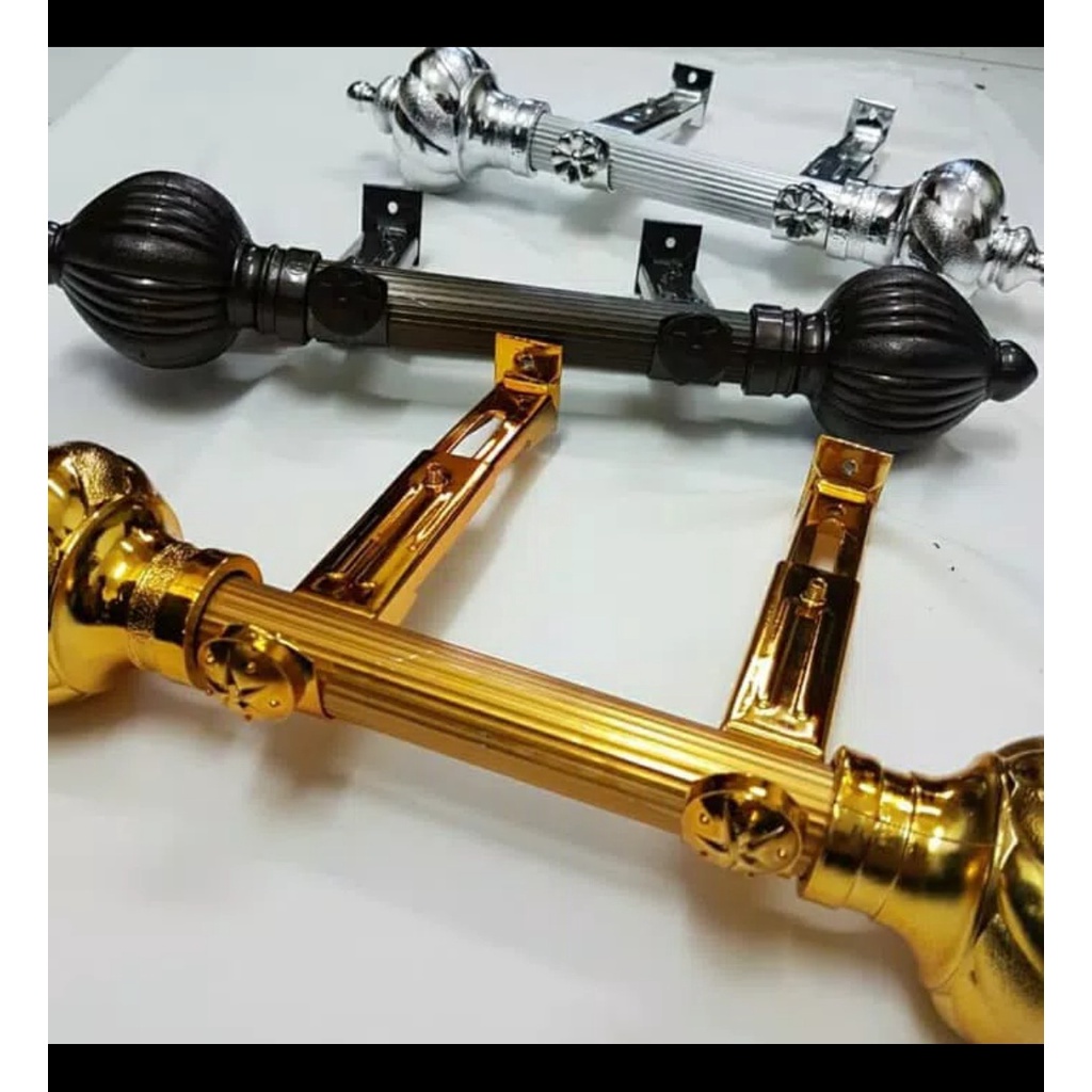 Rollet Batang Gorden Rel Bulat uk 150cm atau 1,5mtr model minimalis garis
