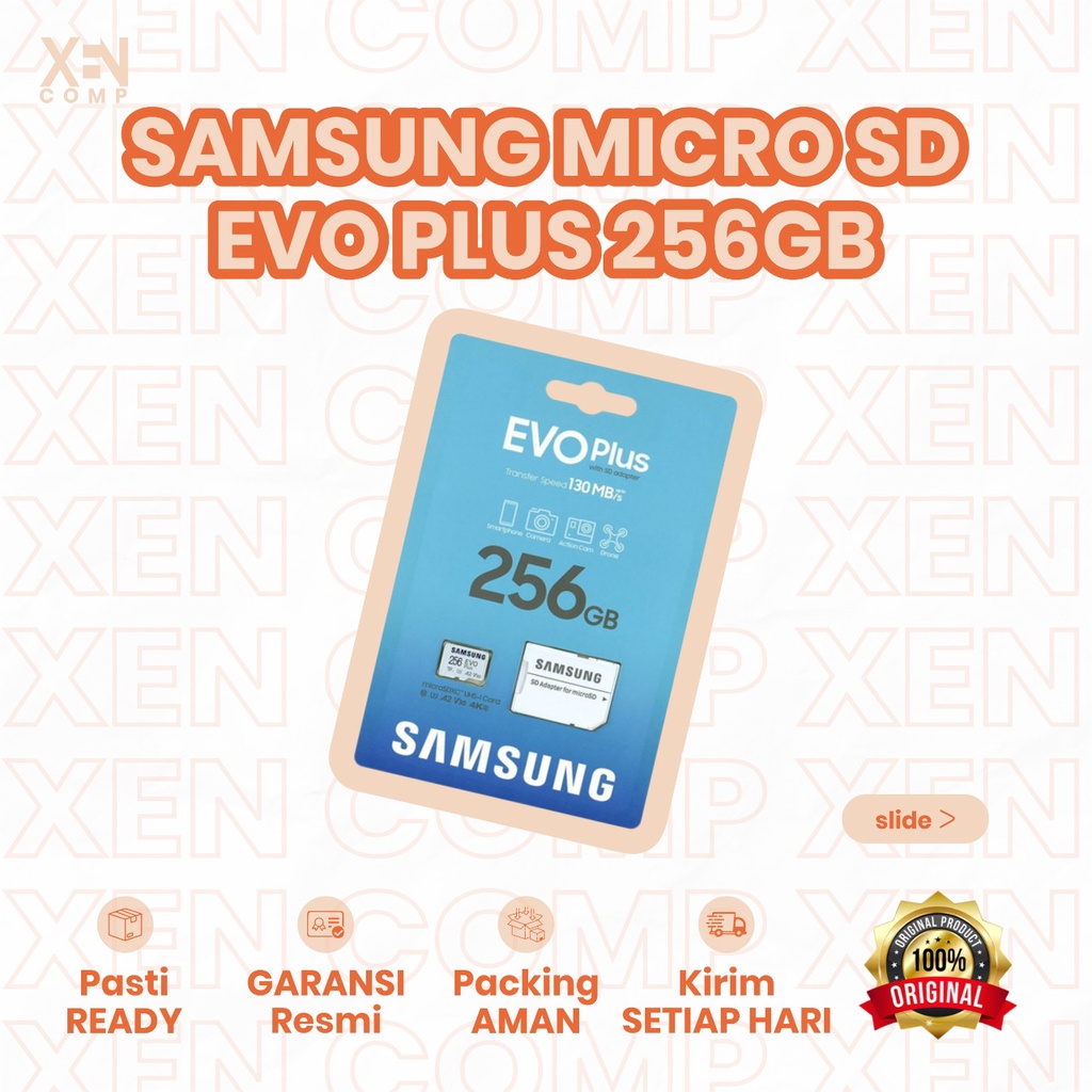 Micro SD Samsung Evo Plus 256GB with Adapter Original