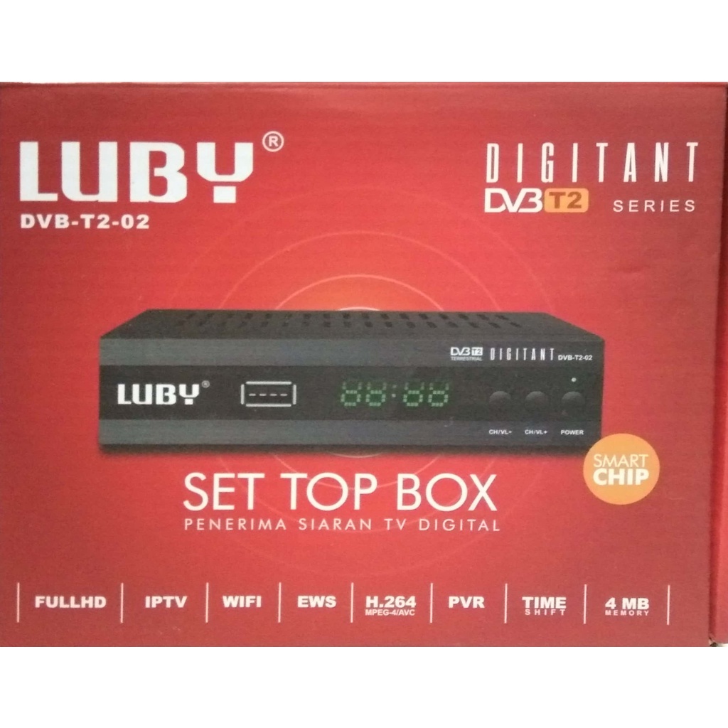 Set Top Box Tv Digital Luby DVB T2-02 / Receiver Siaran Digital/STB Tv Tabung SNI Bisa Youtube tiktok STB Murah