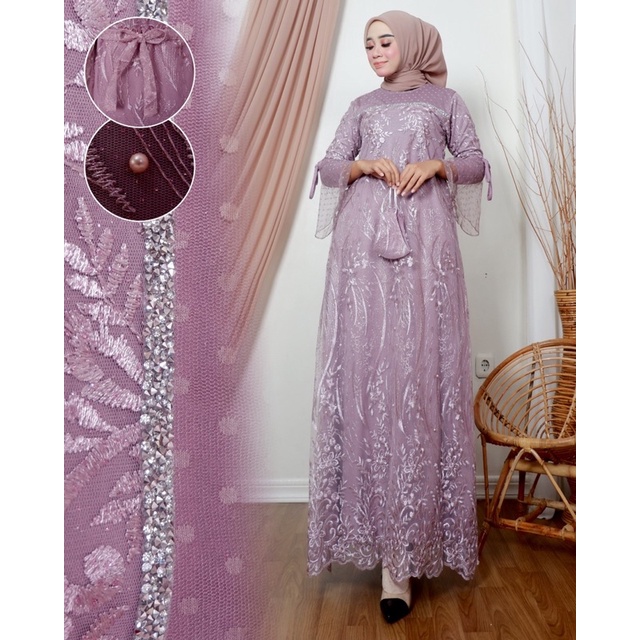 GAMIS AMANDA NOVIE -  GAMIS MODERN - GAMIS TERBARU - GAMIS KONDANGAN - GAMIS KEBAYA MODERN - KEBAYA MODERN - KEBAYA TULLE