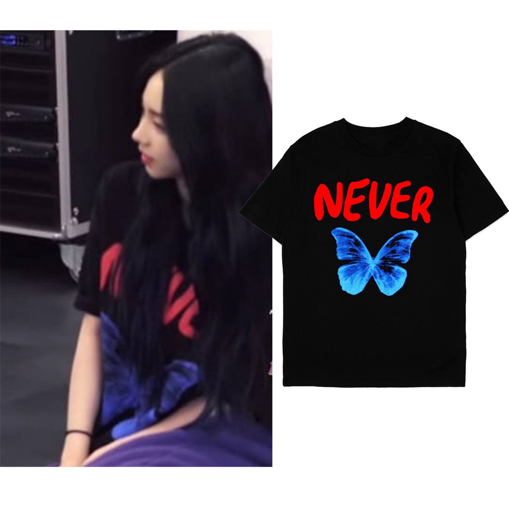 Kaos aespa Karina never kupu-kupu blue