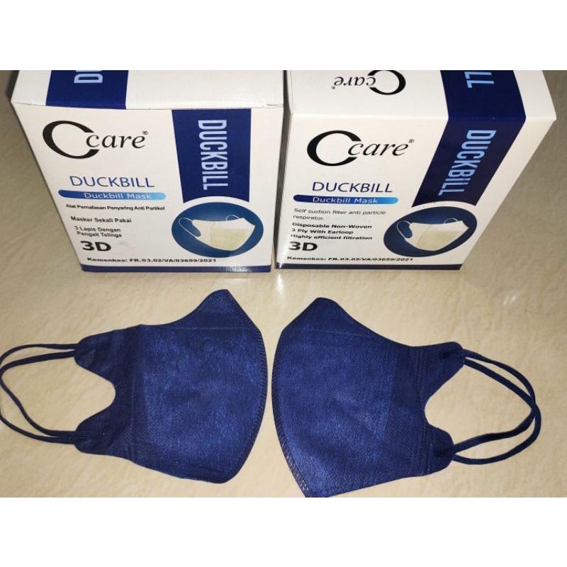 Masker DUCKBILL Ccare 3ply &amp; 4ply isi 50pcs &amp; isi 10pcs EMBOSS