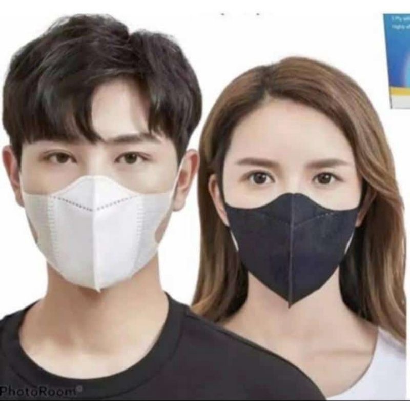 MASKER DUCKBILL 50 pcs 1 box 3 ply Putih dan Hitam dan abu abu Izin Kemenkes Medis Disposable Grosir