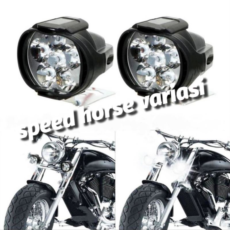 Lampu sorot LED 6 mata sepasang untuk semua motor Universal