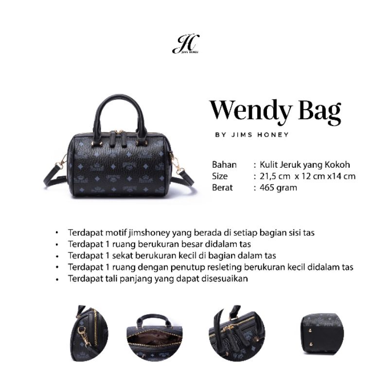 Wendy bag Jimshoney Original Tas Selempang Wanita Import Murah Fashion Sling bag Realpic Cod