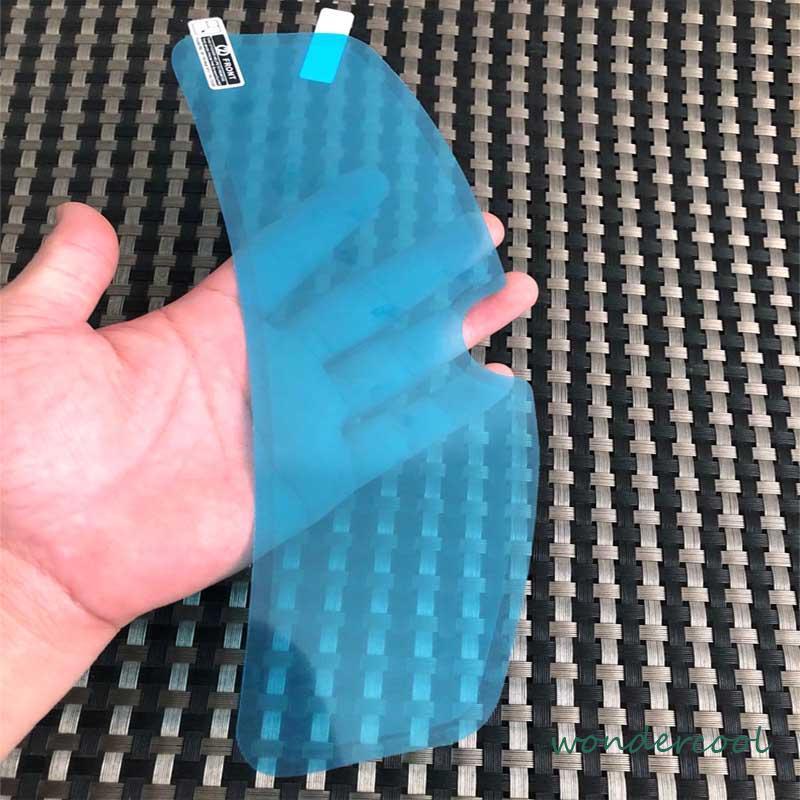 Tongkat Transparansi Tinggi Di Luar Helm Sepeda Motor Tahan Hujan Film Anti-kabut Instalasi Sederhana Mengemudi Aman-Won