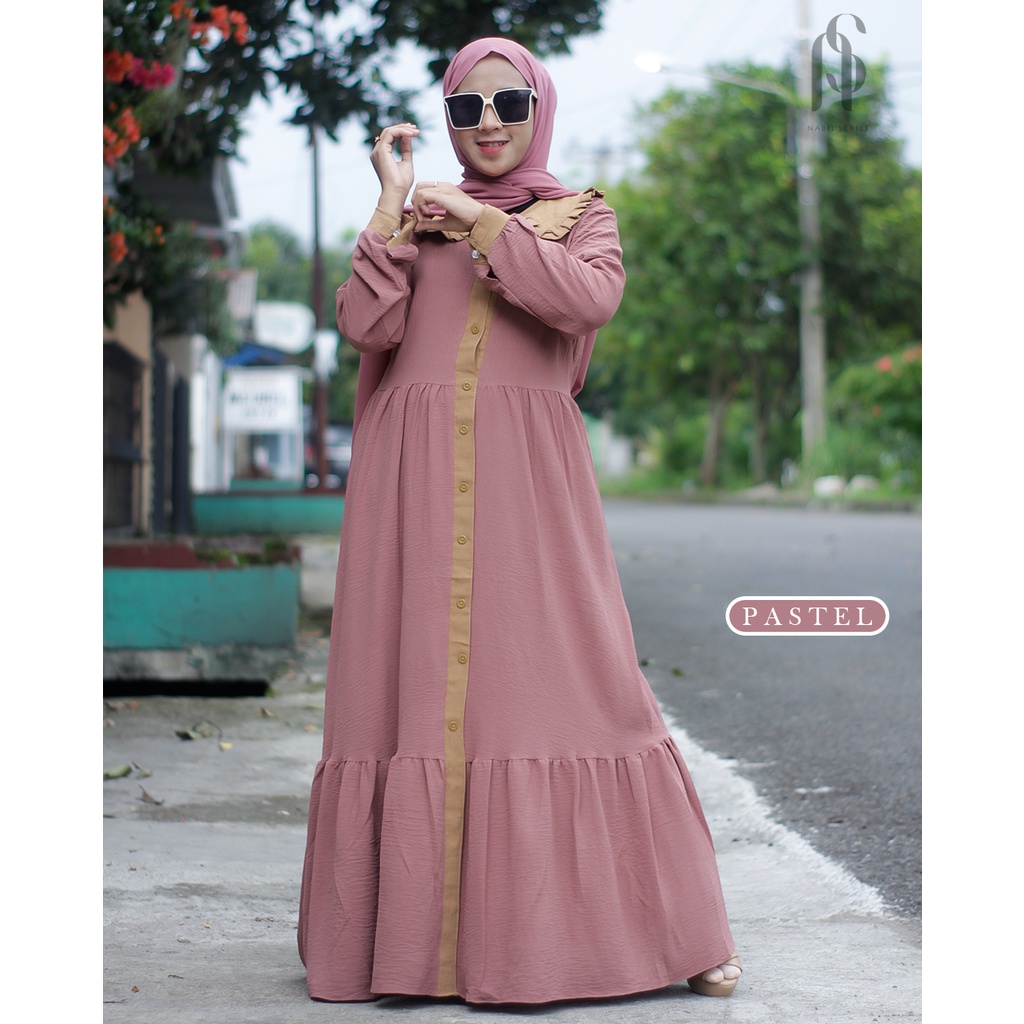 Gamis Polos Terbaru Bahan Crinkle